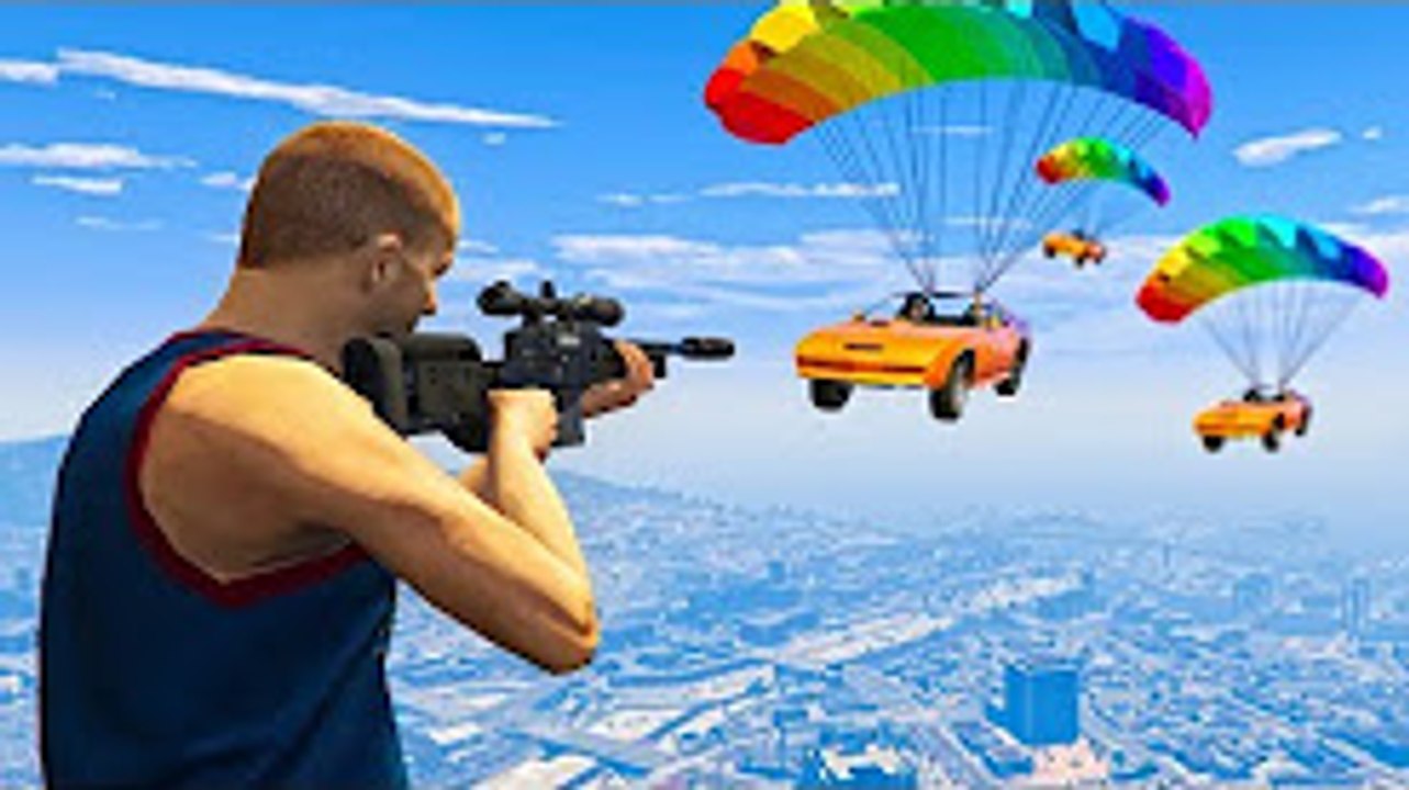 KWEBBELKOP-SNIPERS VS. FLYING CARS! (GTA 5 Funny Moments)