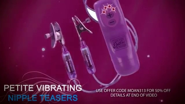 Have Your Nipple Clamp and Teased with the Adam and Eve Petite Vibrating Nipple Teasers