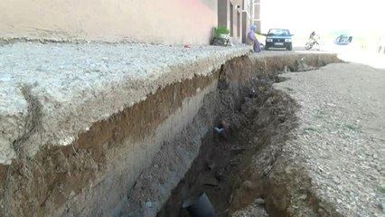 Bayburt'ta Çöken Yol Tehlike Saçıyor