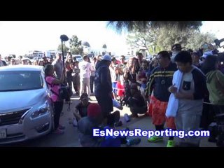 Manny Pacquiao Talks To Seckbach About Floyd Mayweather fight - esnews boxing