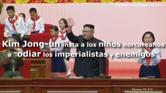 Kim Jong-un insta a los niños norcoreanos a odiar a los imperialistas y enemigos