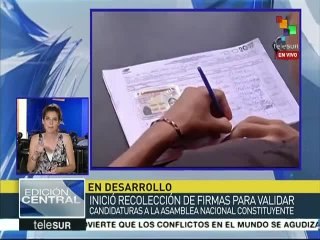 Venezuela:recolección de firmas para validar candidaturas a ANC inicia