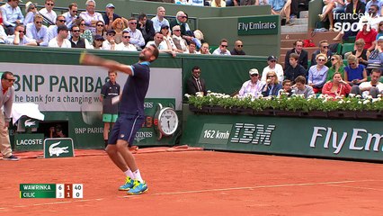 Roland-Garros 2017 : Le retour surpuissant de Wawrinka pour encore breaker Cilic ! (6-3, 2-0)