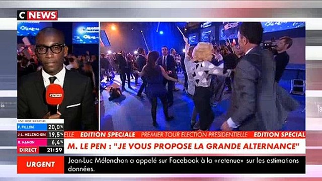Duplex : 1er tour présidentielle - soirée électorale du FN à Hénin-Beaumont
