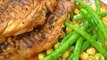 Receta de rib eye con ensalada de garbanzo y ejotes / Rib eye with green beans and garbanzo salad