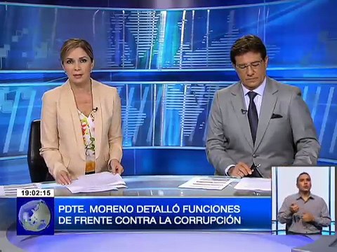 Presidente Lenín Moreno detalló funciones de frente contra la corrupción