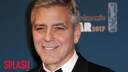 George Clooney's Twins Have His Nose and Dark Hair