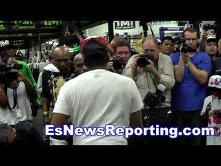 floyd mayweather vs manny pacquiao workout vs workout - esnews boxing