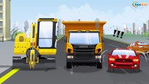 Amarillo Tractor y Camiones y Amigos - Carritos - Videos Para Niños