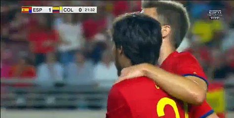 David Silva Goal  -Spain 1-0 Colombia  07.06.2017 HD