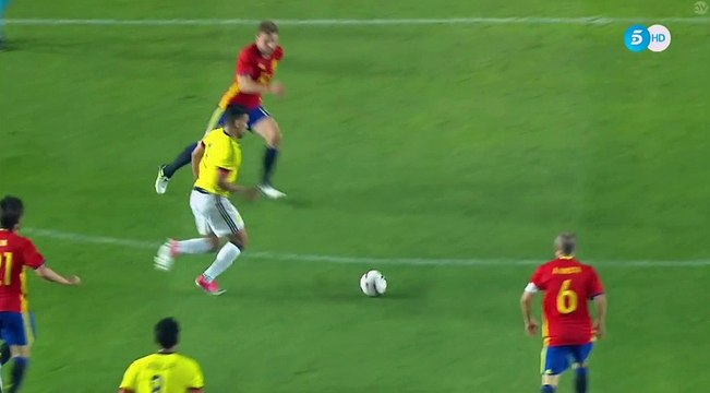 Juan Cuadrado Yellow Card - Spain 1-0 Colombia 07.06.2017