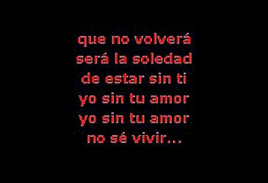 Cristian Castro - Mi Vida Sin Tu Amor (Karaoke)