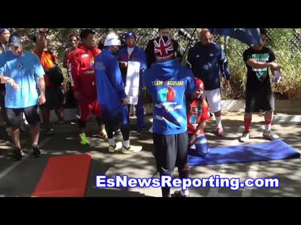 manny pacquiao 2 weeks to fight night super fast hands and feet - EsNews Boxing
