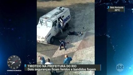 Tiroteio na sede da Prefeitura do Rio termina com vigilantes feridos