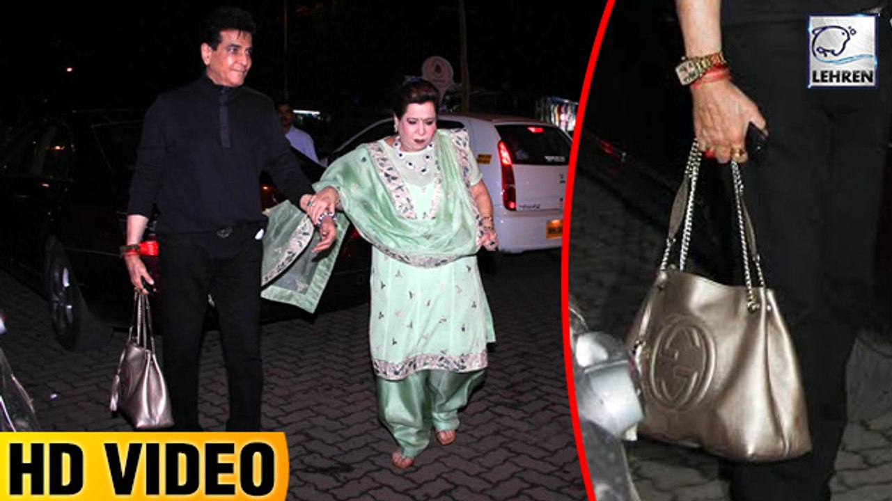 Jeetendra Cutely Holds Wife Shobha's Purse