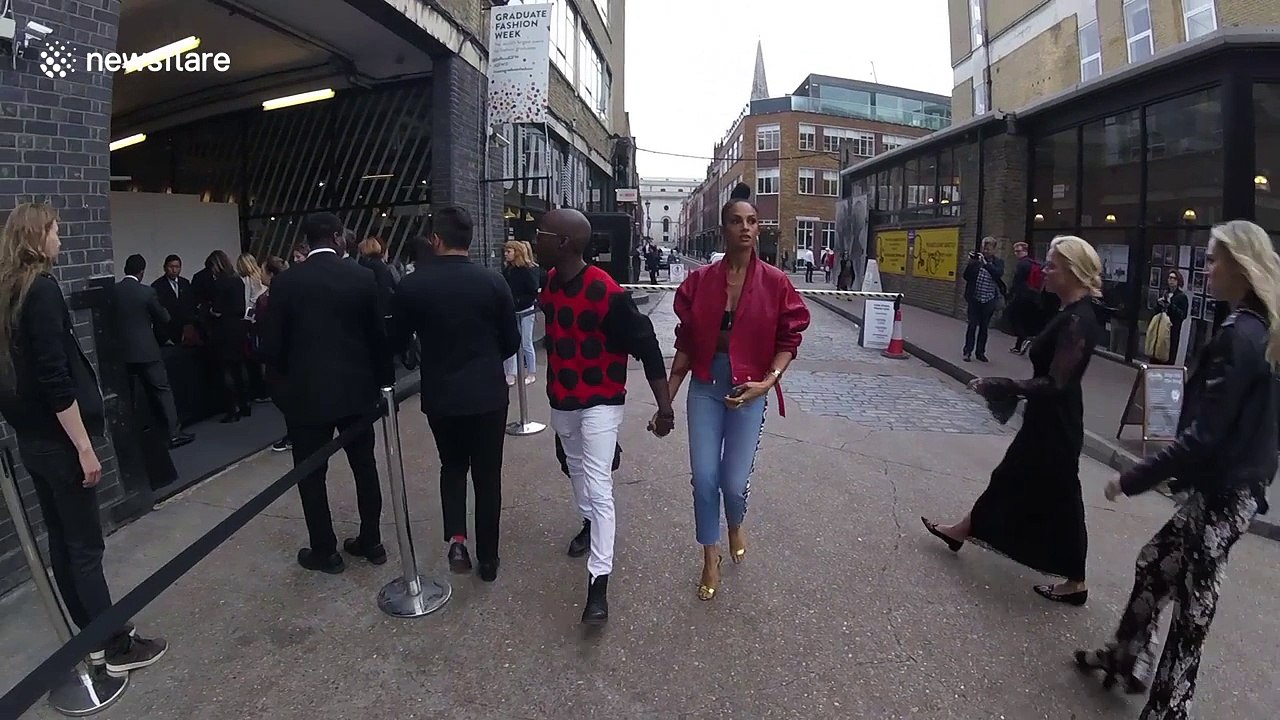 Myleene Klass and Alesha Dixon at graduate fashion week