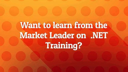 Best .NET Training in Bangalore | www.mytectra.com