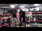 Mayweather Boxing Club Sparring - esnews boxing