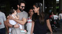 Shahid Kapoor & Mira Rajput Spotted With Misha At The Airport