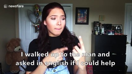 Woman signs heartwarming story about deaf restaurant customer