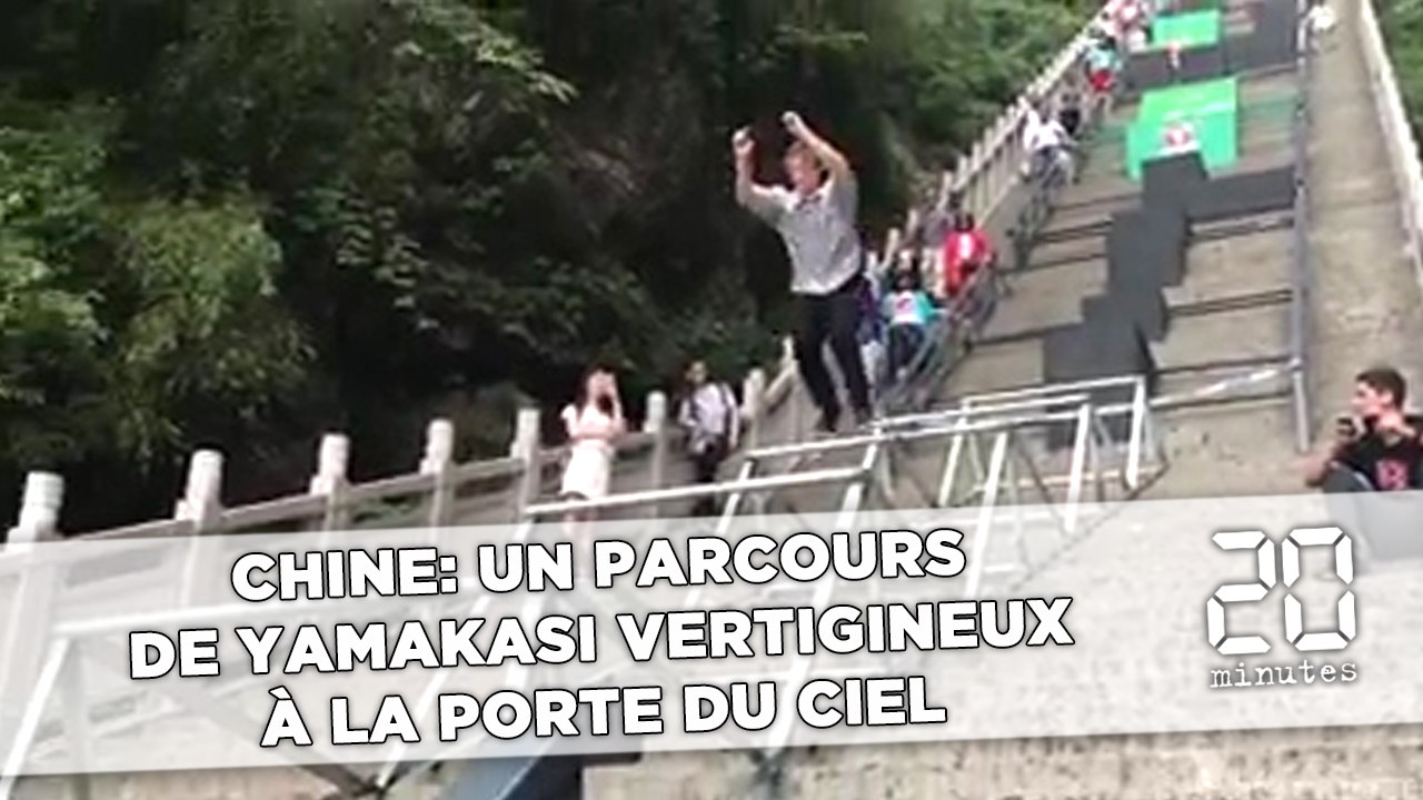 Parkour: Une course folle dans les escaliers de la Porte du Ciel en Chine -  Vidéo Dailymotion