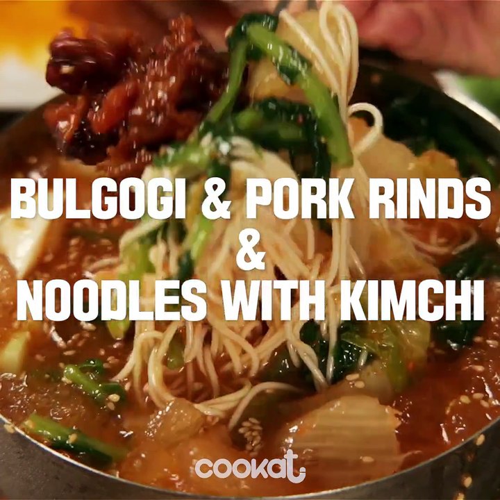 Cookat - -Bulgogi & Pork Rinds & Noodles With Kimchi- The BEST...