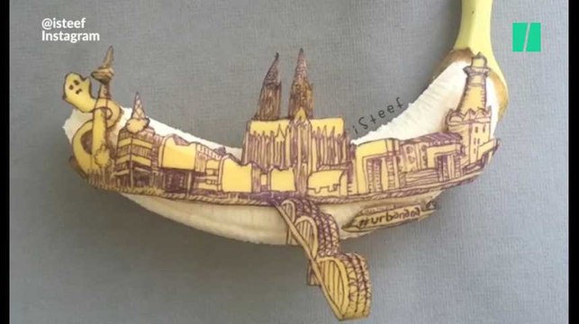 Cet artiste va vous faire voir les peaux de bananes différemment