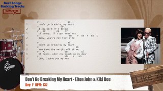 Don't Go Breaking My Heart - Elton John & Kiki Dee Drums Backing Track with chords and lyrics