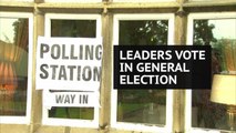 UK political party leaders vote in general election