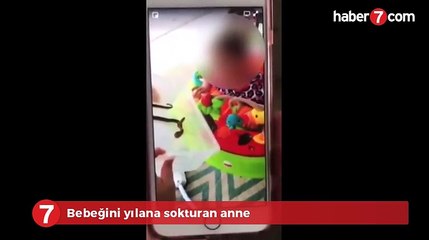 Bebeği yılan soktu