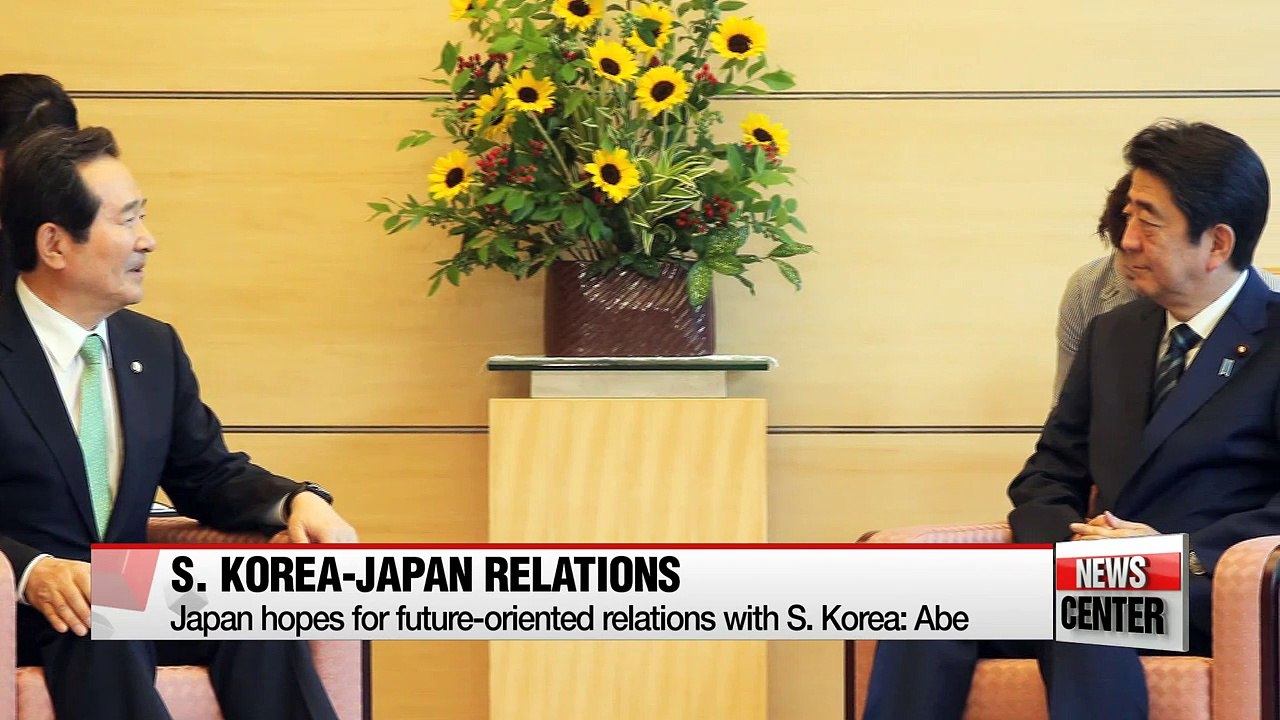 Abe says he looks forward for future S. Korea-Japan relations