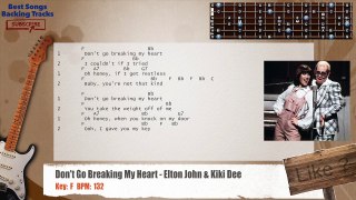 Don't Go Breaking My Heart - Elton John & Kiki Dee Guitar Backing Track with chords and lyrics