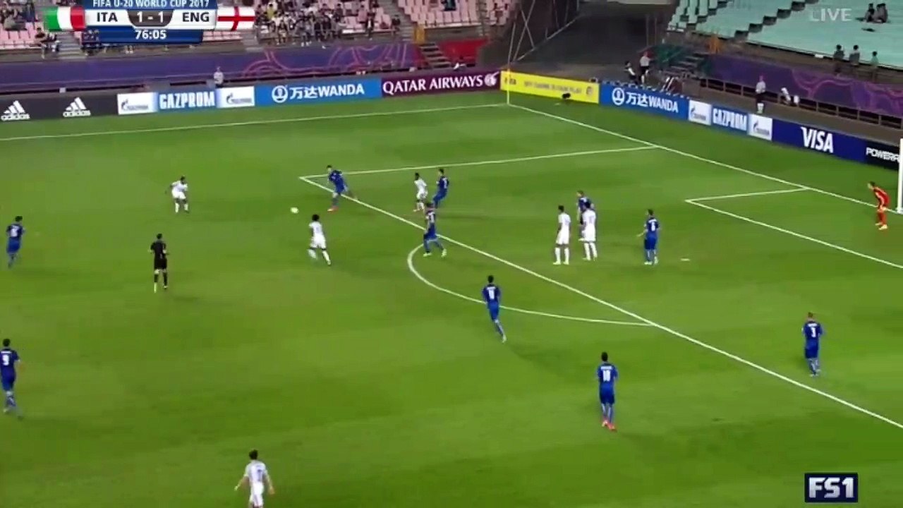 1-2 Ademola Lookman Goal HD - Italy U20 vs England 08.06.2017 HD