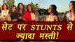 Khatron Ke Khiladi 8: Hina Khan, Nia Sharma, Manveer Gurjar ENJOYING on sets | FilmiBeat