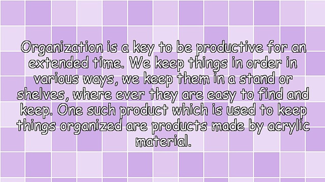 Optimization of Acrylic Products in Advertising