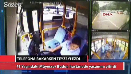 Cep telefonuna bakarken yolcuyu ezdi