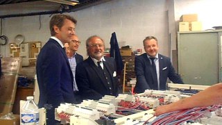 Beauvais : François Baroin visite l'entreprise Télecoise