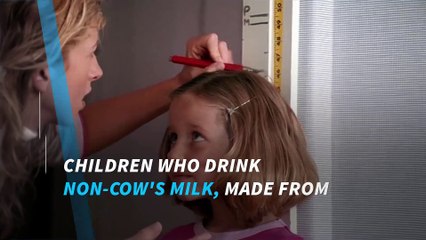 Drinking non-cow's milk can actually stunt kids' height