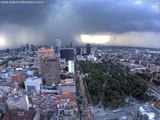 Sheets of Rain Pass over Mexico City
