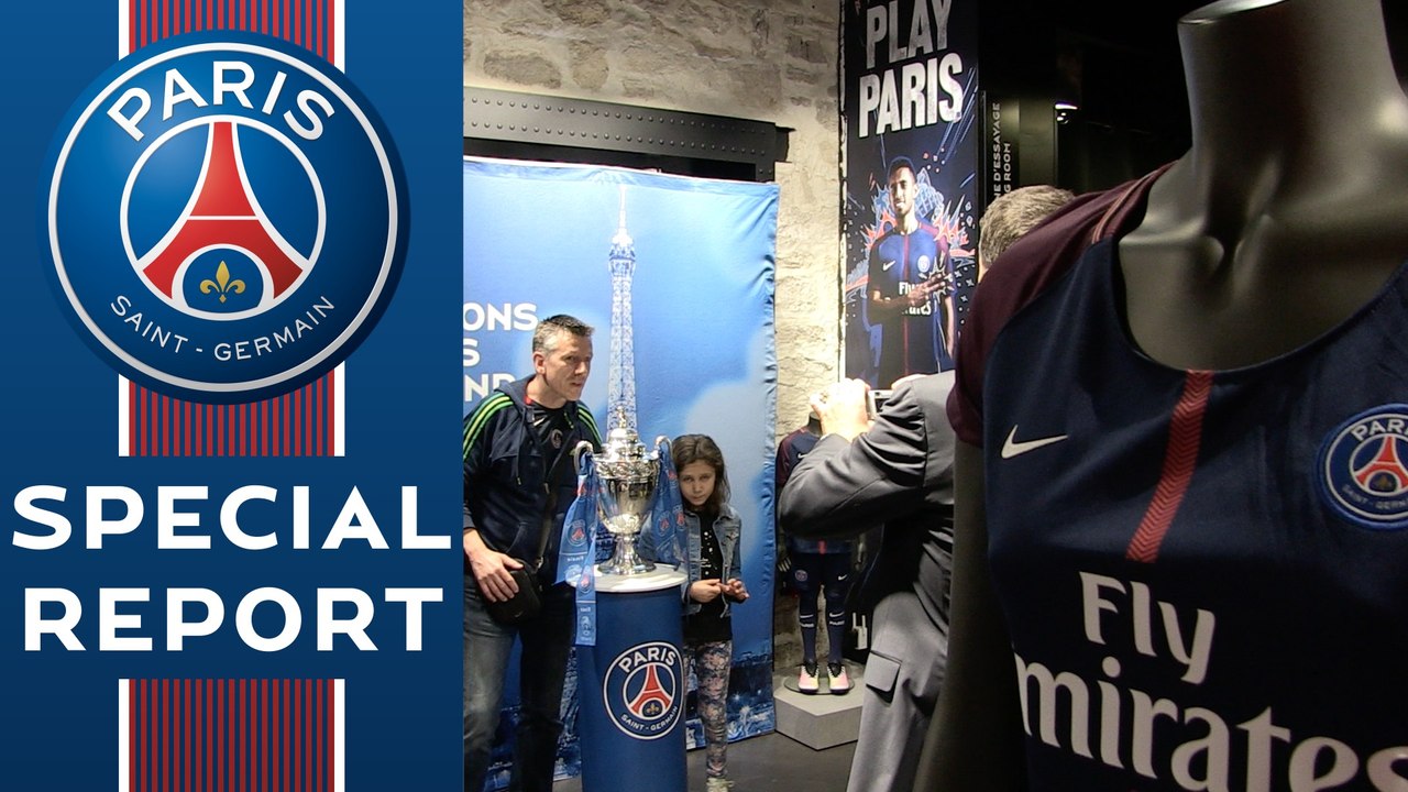 Nueva camiseta y la Copa en la tienda de Bercy
