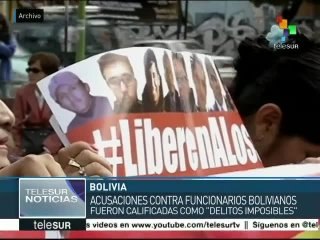 Bolivia mantiene campaña por la libertad de los nueve funcionarios