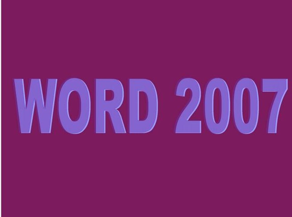 Word 2007