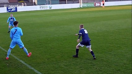 Sunday league footballer displays awesome piece of skill in match