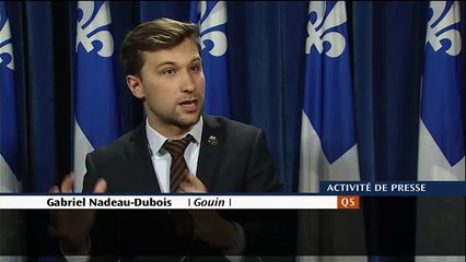 Réaction de Gabriel Nadeau-Dubois à l'échange Couillard/Lisée au Salon bleu