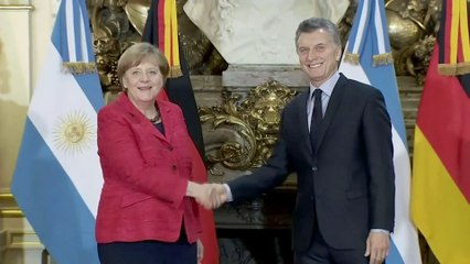 Merkel cumple nutrida agenda de actividades durante su primera visita a Argentina