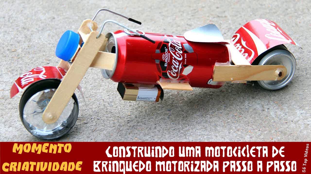 Momento Criatividade - Construindo Uma Motocicleta de Brinquedo Motorizada Passo a Passo