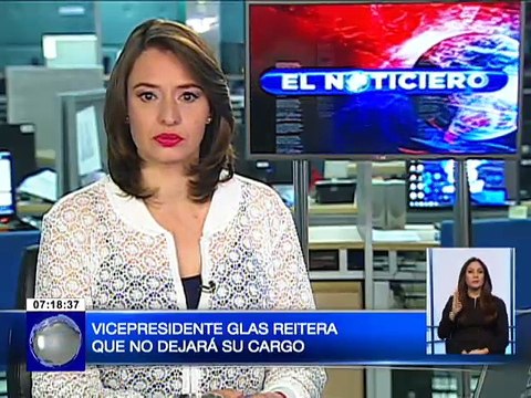 Vicepresidente Glas aseguró no tener responsabilidad alguna en las acusaciones de corrupción por el caso Odebrecht