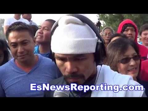 mayweather vs pacquiao manny talks about training camp - EsNews Boxing