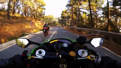 Battle with Ducati 848 VS ZX10R 2011 (On board with both motorbikes)