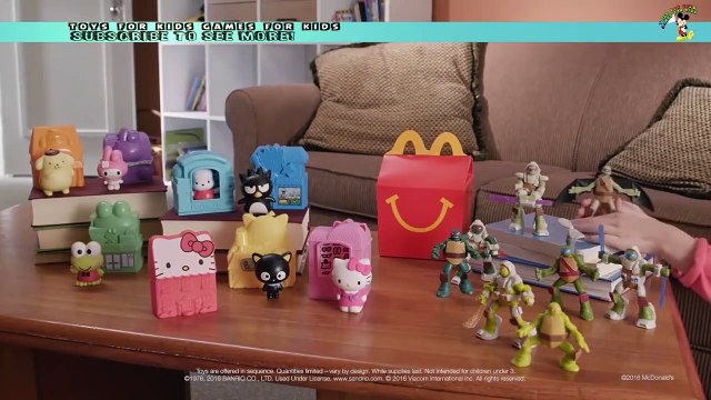 McDonalds Happy Meal Teenage Mutant Ninja Turtles and Hello Kitty Toys-lzF-9SO_YUo